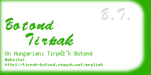 botond tirpak business card